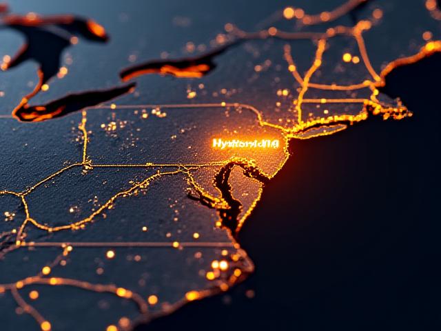 Strategic logistics map highlighting Hyattsville MD as a central distribution hub for the Mid-Atlantic region